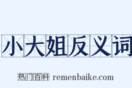 小大姐反义词是什么意思的图片